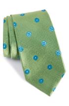 Men's Nordstrom Men's Shop Honeymoon Medallion Silk Tie, Size - Green