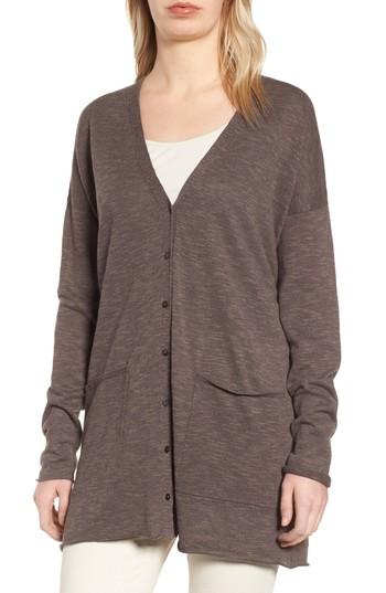 Women's Eileen Fisher Boyfriend Cardigan, Size - Grey