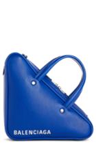 Balenciaga Extra Small Triangle Leather Bag - Blue