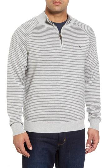 Men's Vineyard Vines Classic Stripe Quarter Zip Pullover