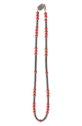 Men's King Baby American Voices Hematite Glass Bead Necklace
