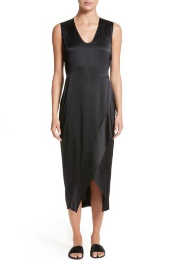 Women's Zero + Maria Cornejo Mylla Stretch Silk Charmeuse Dress - Black