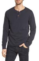 Men's Grayers Cooper Slub Long Sleeve Henley, Size - Blue
