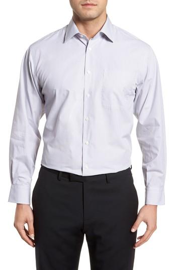 Men's Nordstrom Men's Shop Classic Fit Non-iron Stripe Dress Shirt .5 33 - Grey