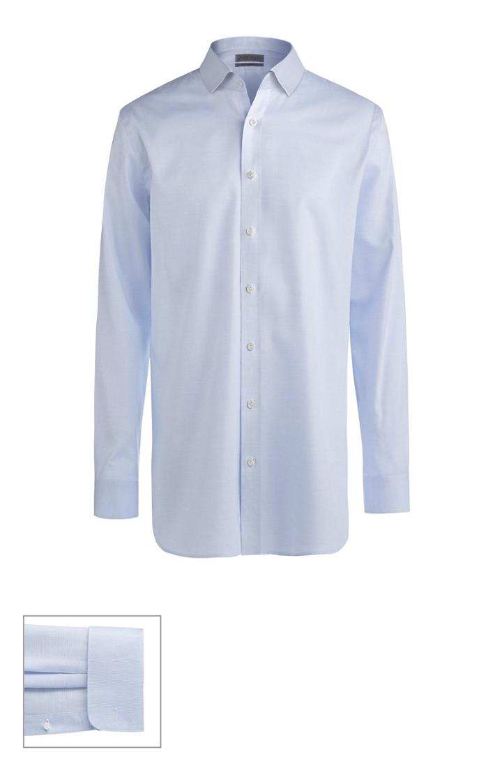 Men's John W. Nordstrom Made To Measure Extra Trim Fit Short Spread Collar Dobby Dress Shirt