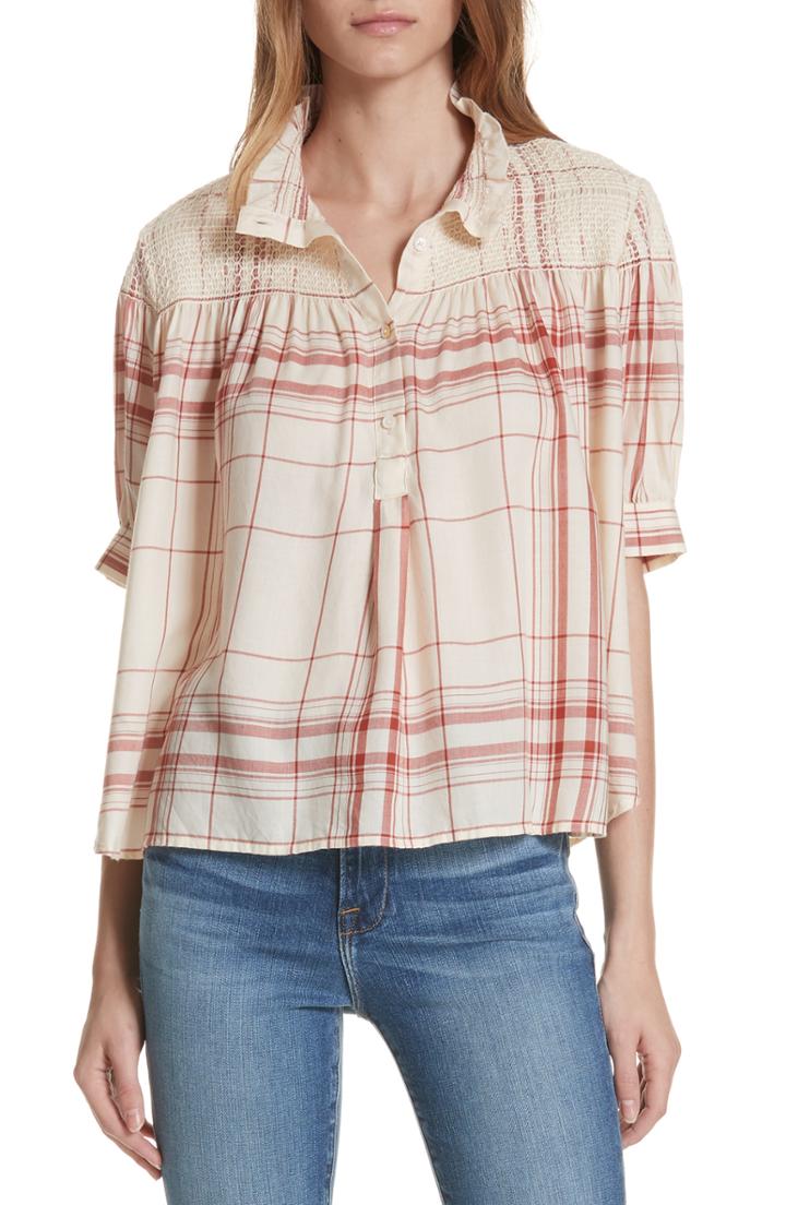 Women's Sanctuary Tie Neck Chambray Shirt