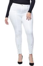 Women's Good American Good Waist Zip Hem Skinny Jeans - White
