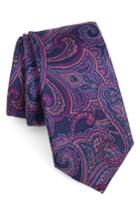 Men's Nordstrom Men's Shop Avalon Paisley Silk Tie, Size - Blue
