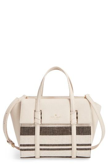 Kate Spade New York Daniels Drive - Small Stripe Abigail Satchel - Black