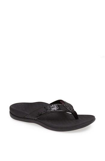Women's Vionic 'tide' Sequin Flip Flop M - Black