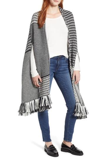 Women's Rebecca Minkoff Jacquard Wrap, Size - Black