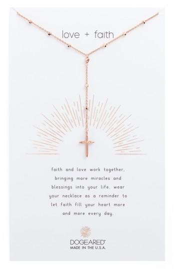 Women's Dogeared Love & Faith Rosary Y-necklace