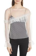 Women's Cinq A Sept Indio Layered Swiss Dot Top - Ivory