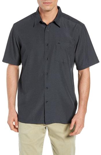 Men's Quiksilver Waterman Collection Centinela Fit Camp Shirt, Size Small - Black