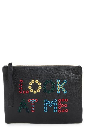Sam Edelman Layton Look At Me Embellished Pouch - Black