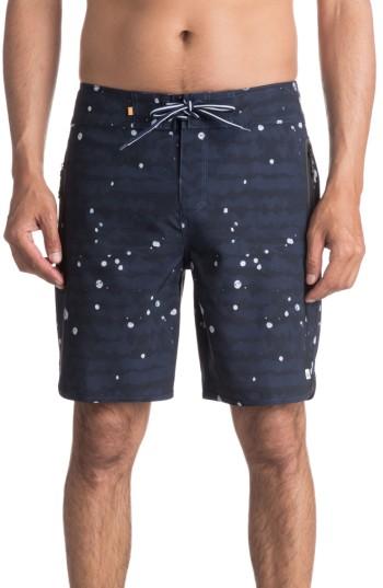 Men's Quiksilver Waterman Collection Deep Sea Print Board Shorts - Blue