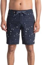 Men's Quiksilver Waterman Collection Deep Sea Print Board Shorts - Blue