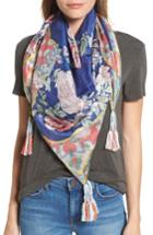 Women's Johnny Was Morning Square Silk Scarf, Size - Blue