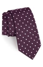 Men's Gitman Polka Dot Silk Tie, Size X-long - Purple