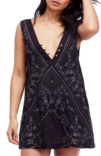 Women's Free People Sweetest Shifty Minidress, Size - Black