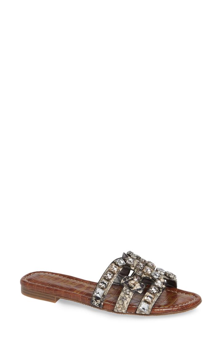 Women's Sam Edelman Bay Cutout Slide Sandal M - Grey