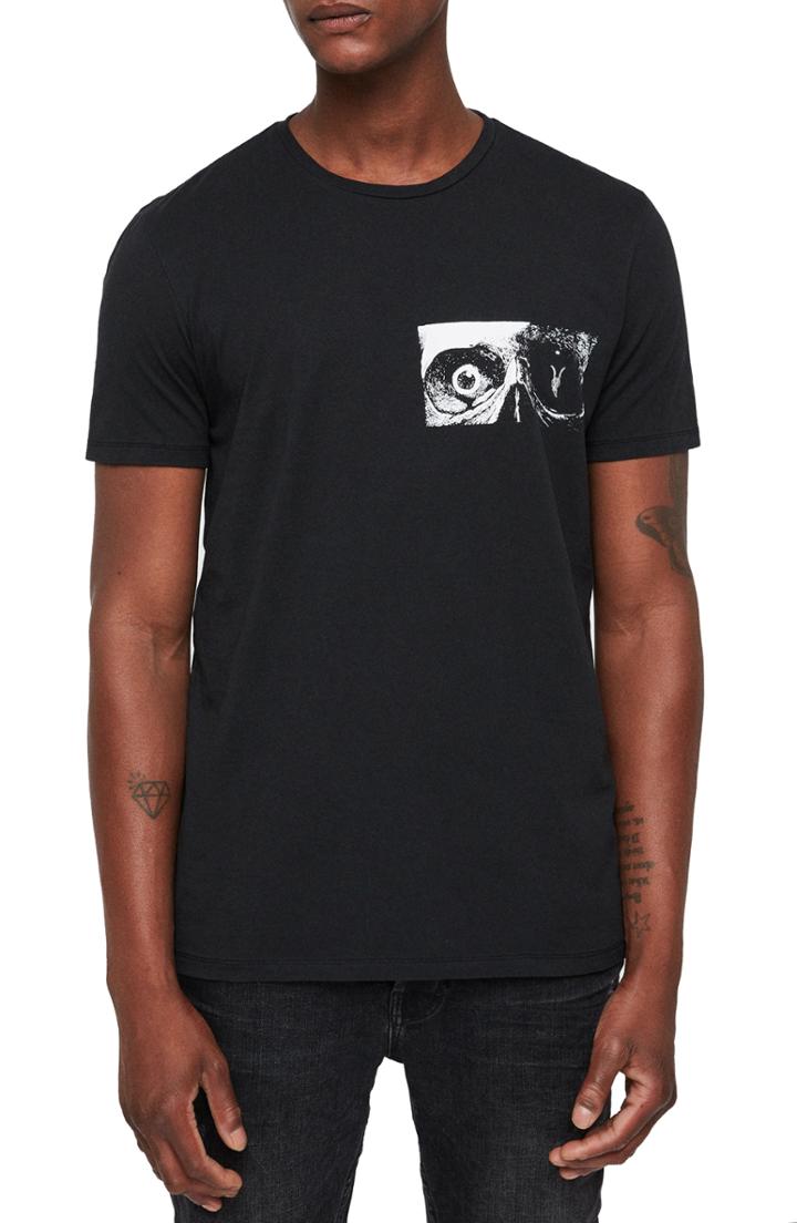Men's Allsaints Vision Crewneck T-shirt - Black