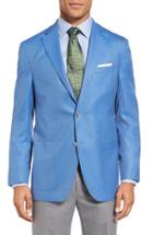Men's David Donahue Aiden Classic Fit Wool Blazer R - Blue