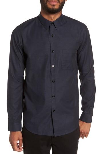 Men's Theory Rammy Trim Fit Sport Shirt - Blue