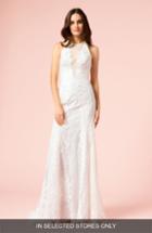 Women's Rachel Gilbert Adelaide Crepe Peplum Gown - Ivory