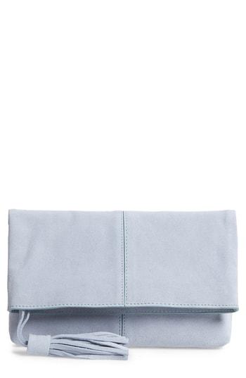 Leith Suede Clutch - Green
