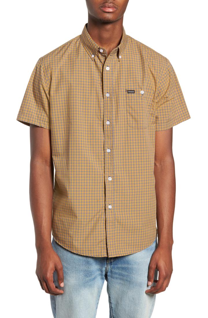 Men's Brixton Howl Woven Shirt, Size - Grey
