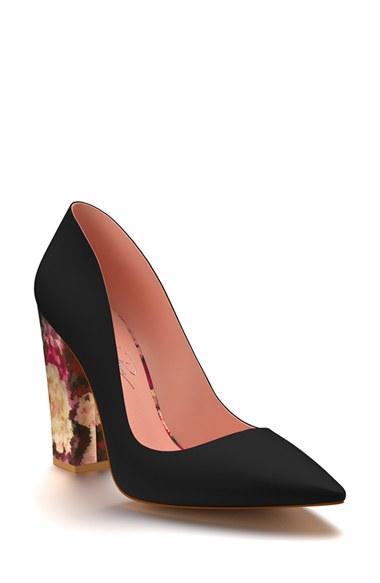 Women's Shoes Of Prey Block Heel Pump B - Black