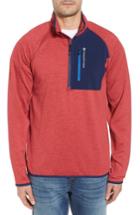 Men's Vineyard Vines Tech Colorblock Quarter Zip Pullover - Red