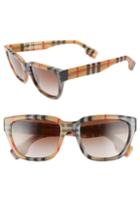 Women's Burberry 54mm Square Sunglasses - Brown/ Red/ Brown Gradient