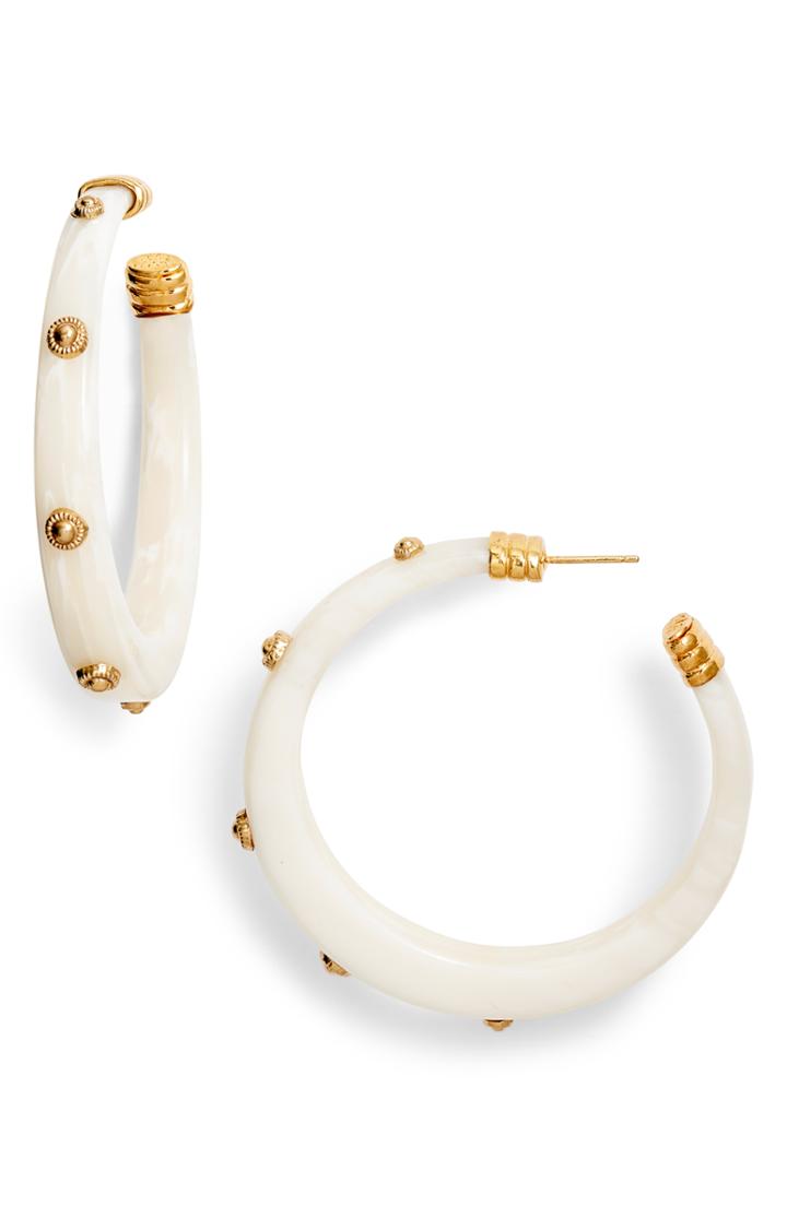 Women's Gas Bijoux Caftan Bis Hoop Earrings
