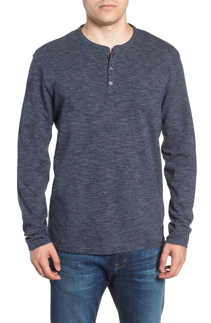 Men's Rodd & Gunn Tasman Downs Fit Henley, Size Medium - Blue