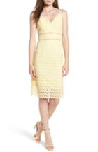 Women's Soprano Lace Body-con Midi Dress - Yellow