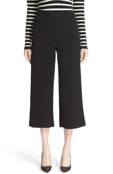 Women's Veronica Beard Lee Crop Wide Leg Pants