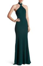 Women's Dress The Population Taylor Crepe Halter Gown - Green