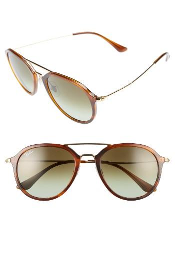 Women's Ray-ban 53mm Aviator Sunglasses - Striped Havana