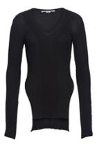 Women's Stella Mccartney Front Slit Wool & Silk Sweater Us / 40 It - Black