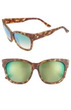 Women's Electric 'danger Cat' 58mm Cat Eye Sunglasses - Pineapple Tortoise/ Green
