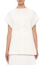 Women's Akris Punto Wool & Cashmere Cap Sleeve Sweater