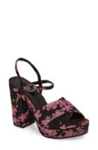 Women's Topshop 'leona' Print Platform Sandal .5us / 37eu - Pink