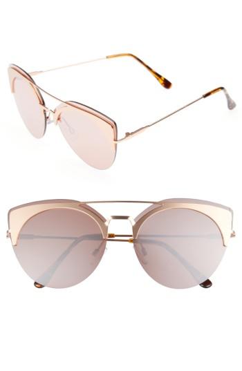 Women's Bp. 54mm Round Sunglasses - Gold/ Brown
