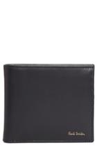 Men's Paul Smith Multistripe Leather Wallet - Black