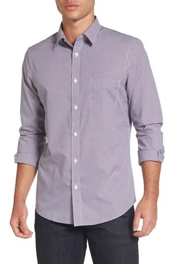 Men's Nordstrom Men's Shop Regular Fit Non-iron Gingham Check Sport Shirt - Red