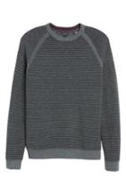 Men's Ted Baker London Cashoo Slim Fit Ribbed Sweatshirt (l) - Grey