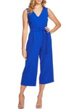 Women's Vince Camuto Sleeveless Tie Waist Jumpsuit - Blue