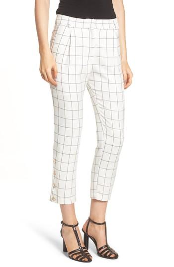 Women's Chriselle X J.o.a. High Waist Ankle Skinny Trousers - White